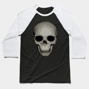 Human Cranium Vector Halloween Gothic Art Baseball T-Shirt